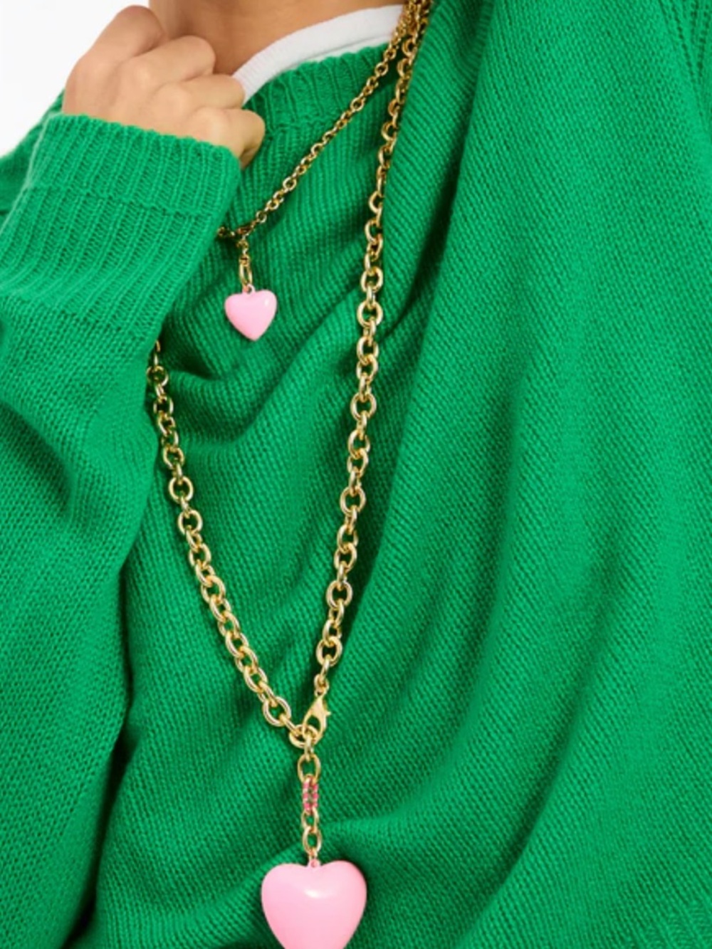 Roxanne Assoulin The Mini Puffy Heart Charm Necklace in Cotton Candy *NEW*